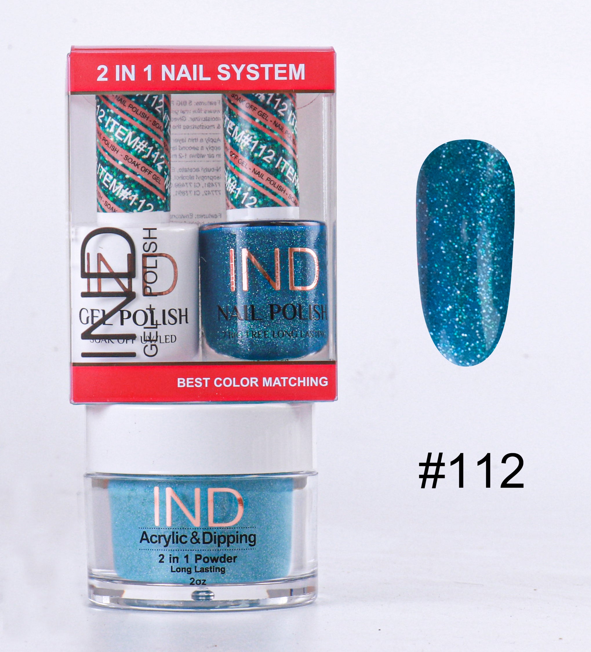 IND 3 IN 1 Combo Gel +Lacquer+dipping powder - #112