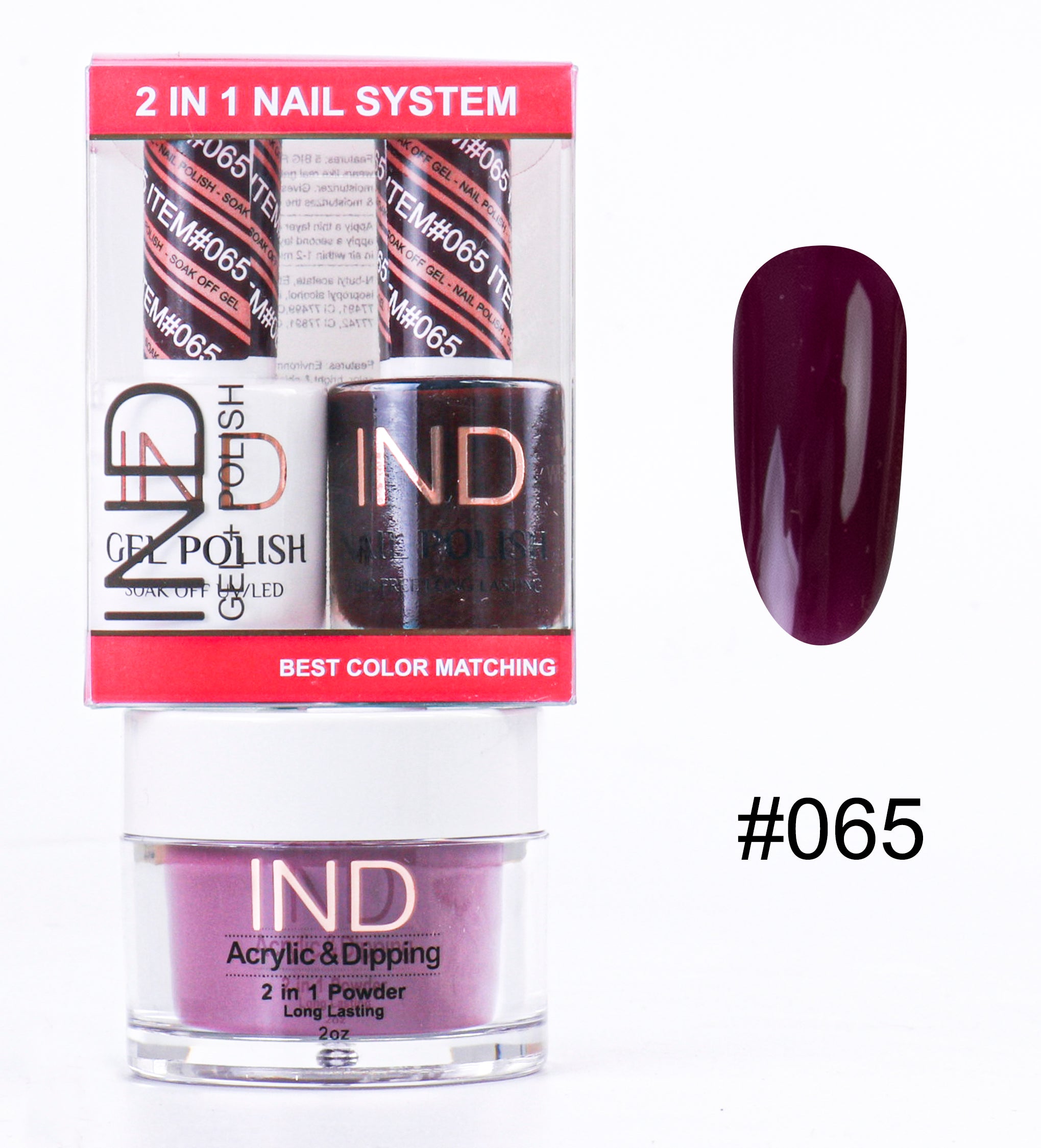 IND 3 IN 1 Combo Gel +Lacquer+dipping powder - #65