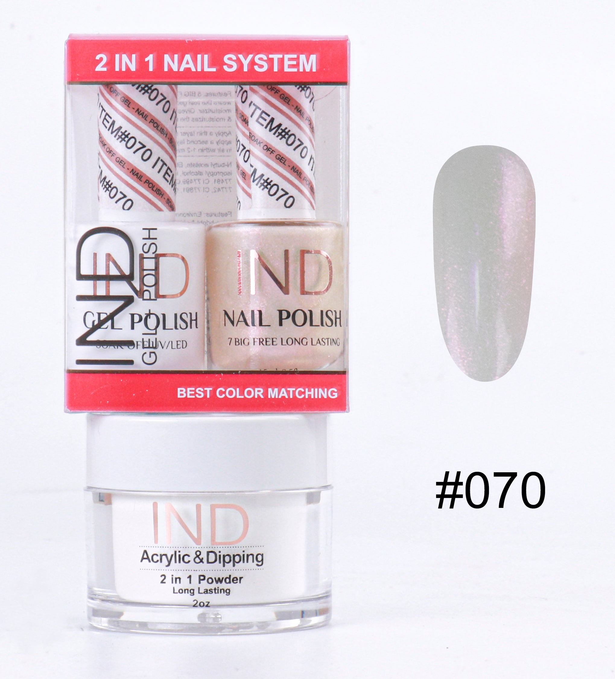 IND 3 IN 1 Combo Gel +Lacquer+dipping powder - #70