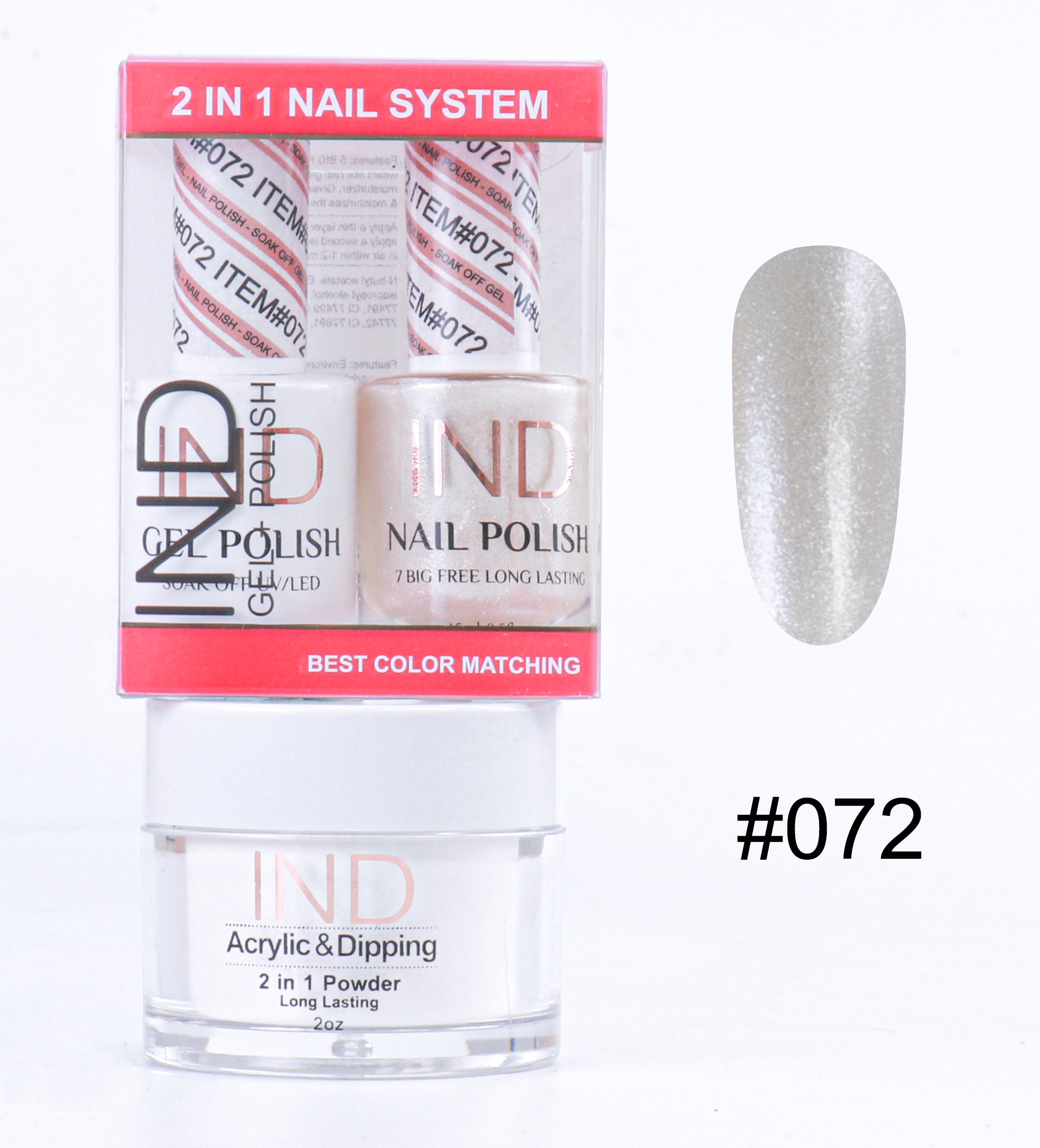 IND 3 IN 1 Combo Gel +Lacquer+dipping powder - #72