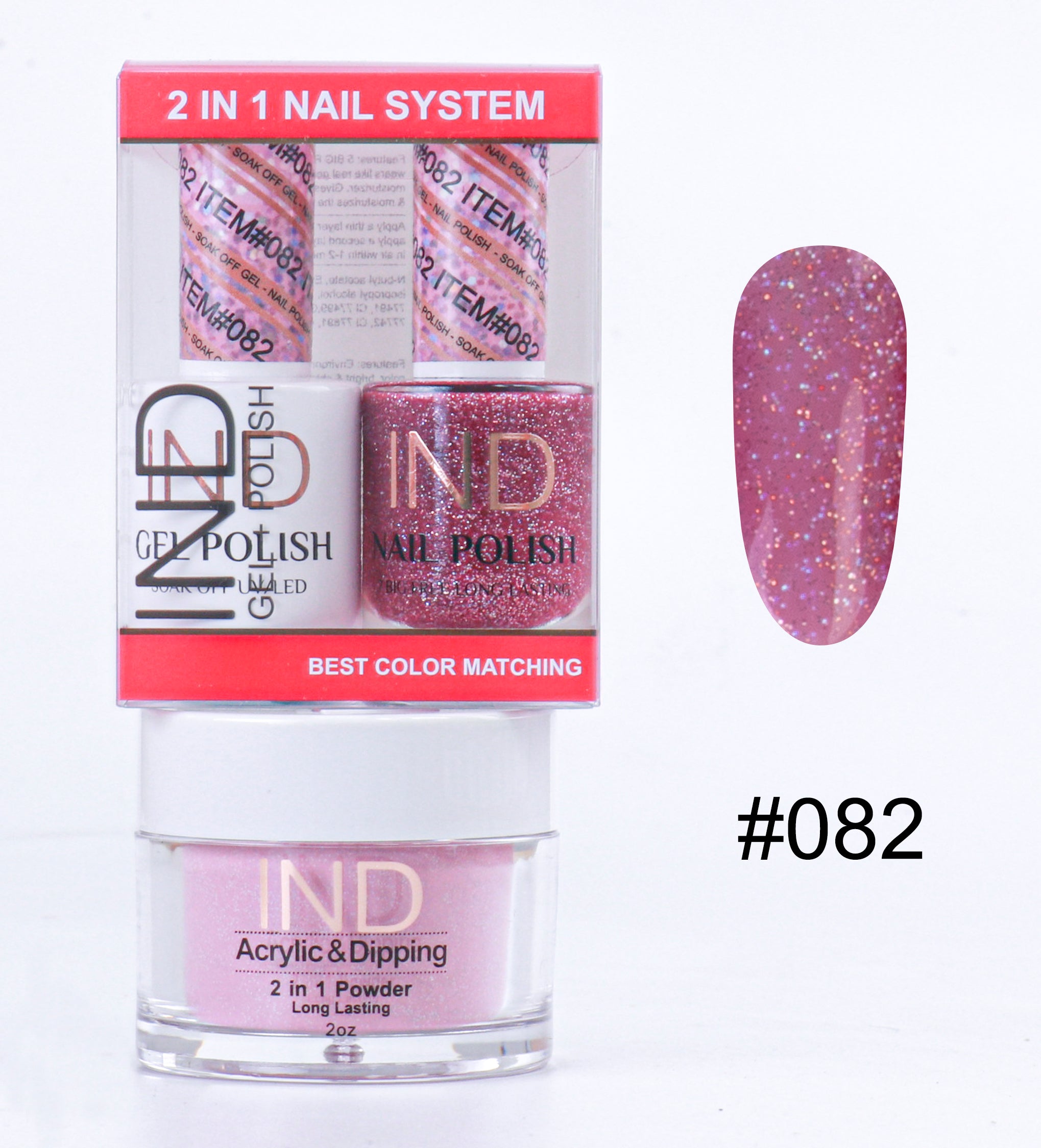 IND 3 IN 1 Combo Gel +Lacquer+dipping powder - #82