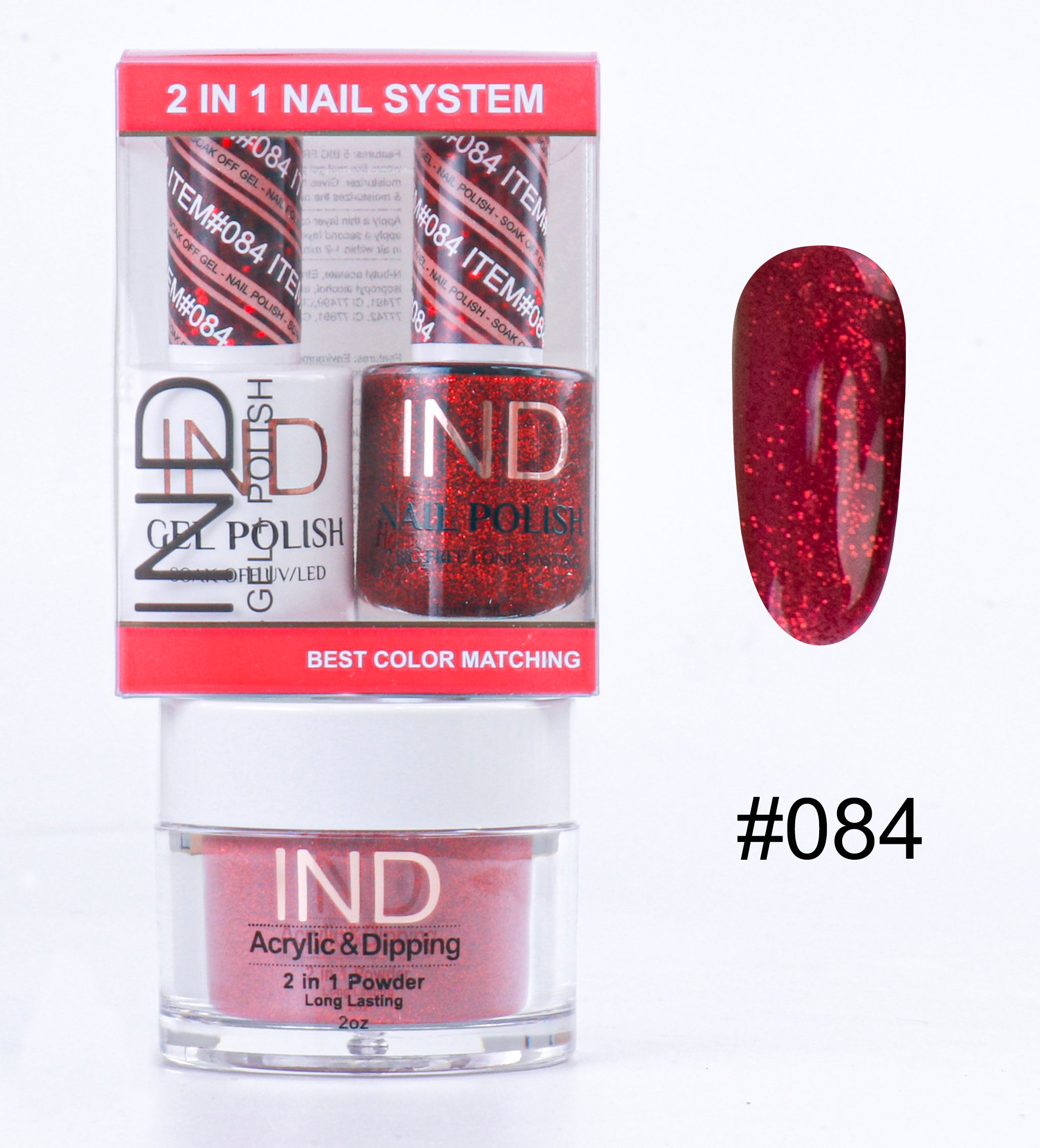 IND 3 IN 1 Combo Gel +Lacquer+dipping powder - #84