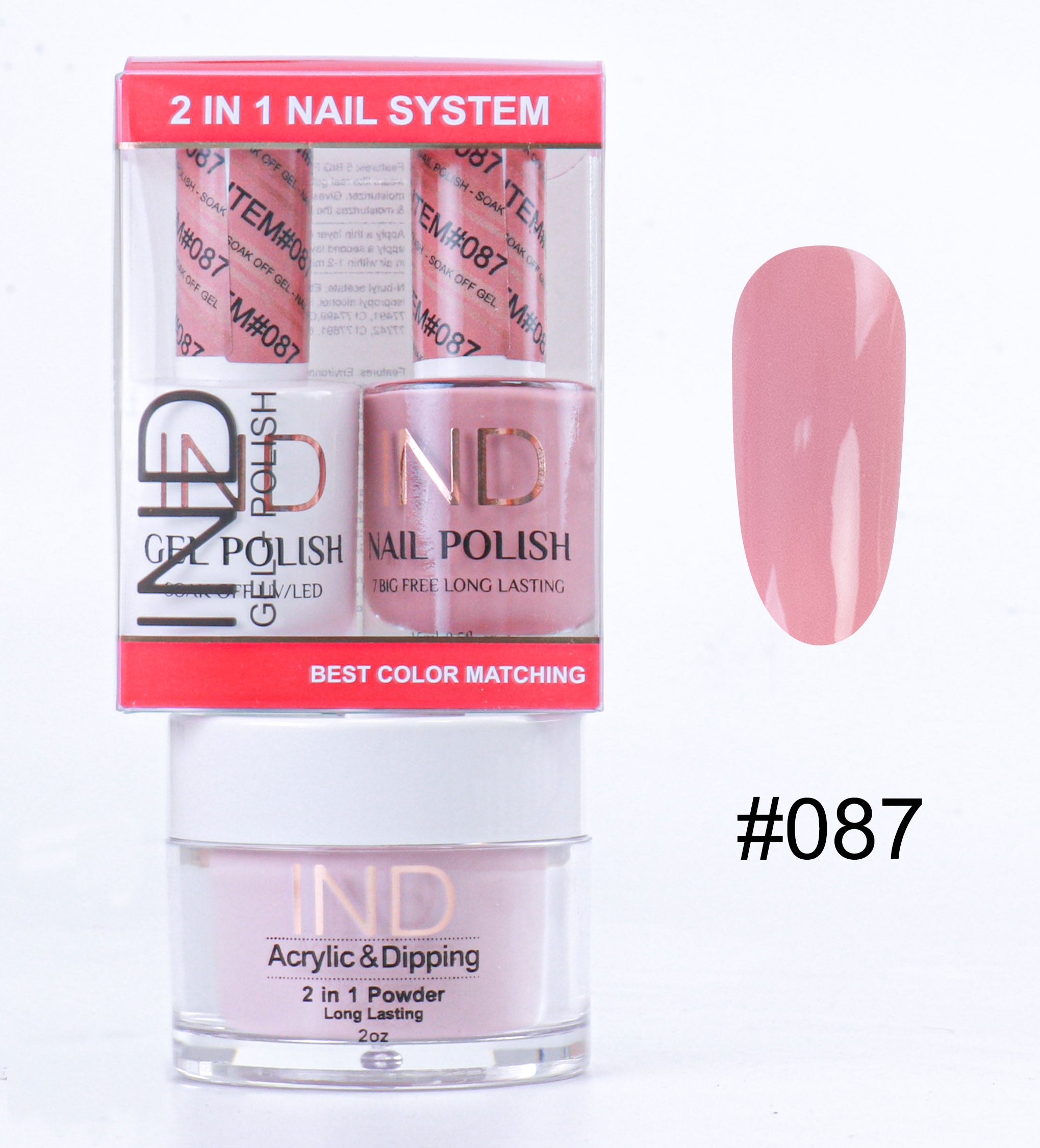 IND 3 IN 1 Combo Gel +Lacquer+dipping powder - #87