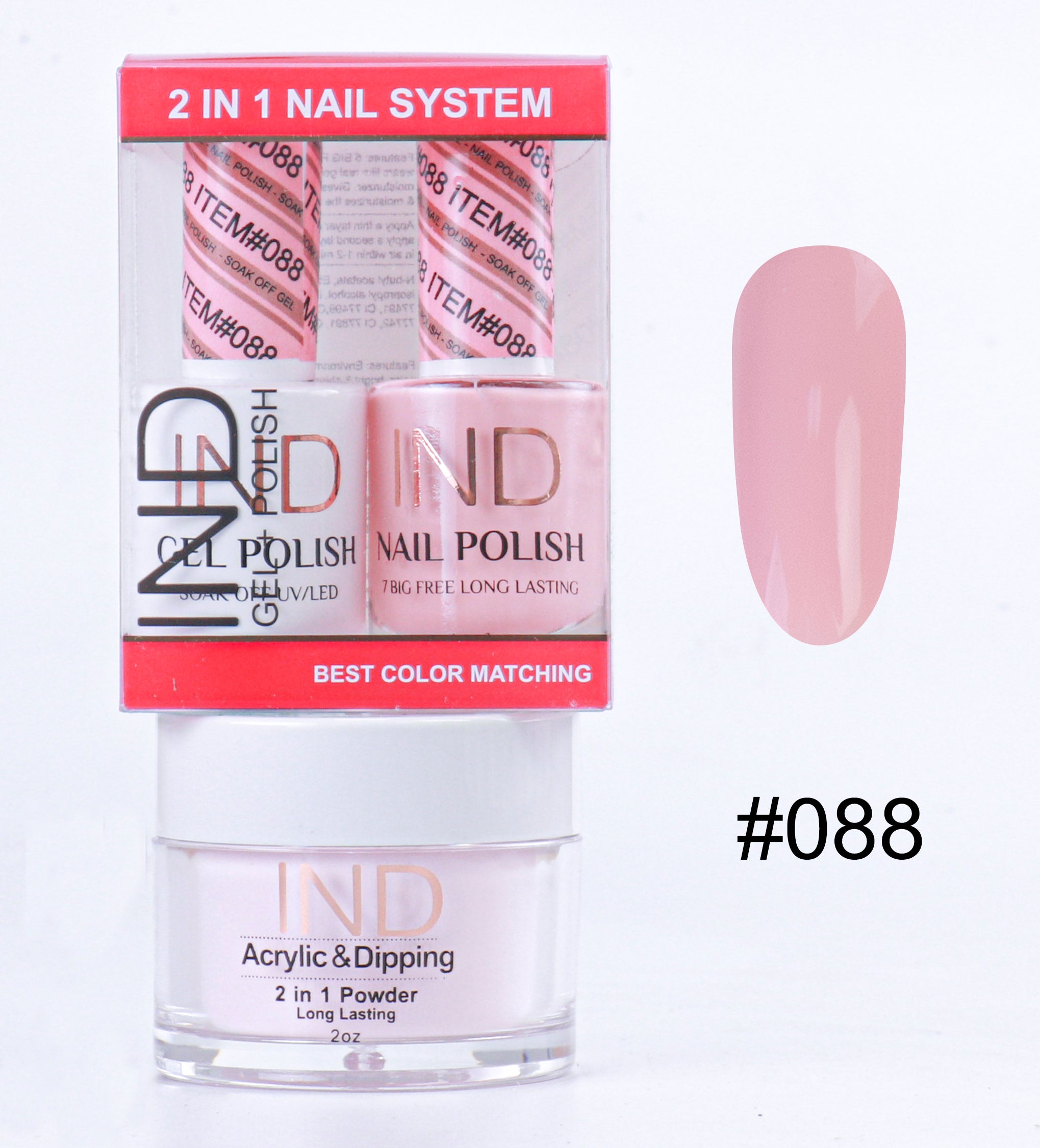 IND 3 IN 1 Combo Gel +Lacquer+dipping powder - #88