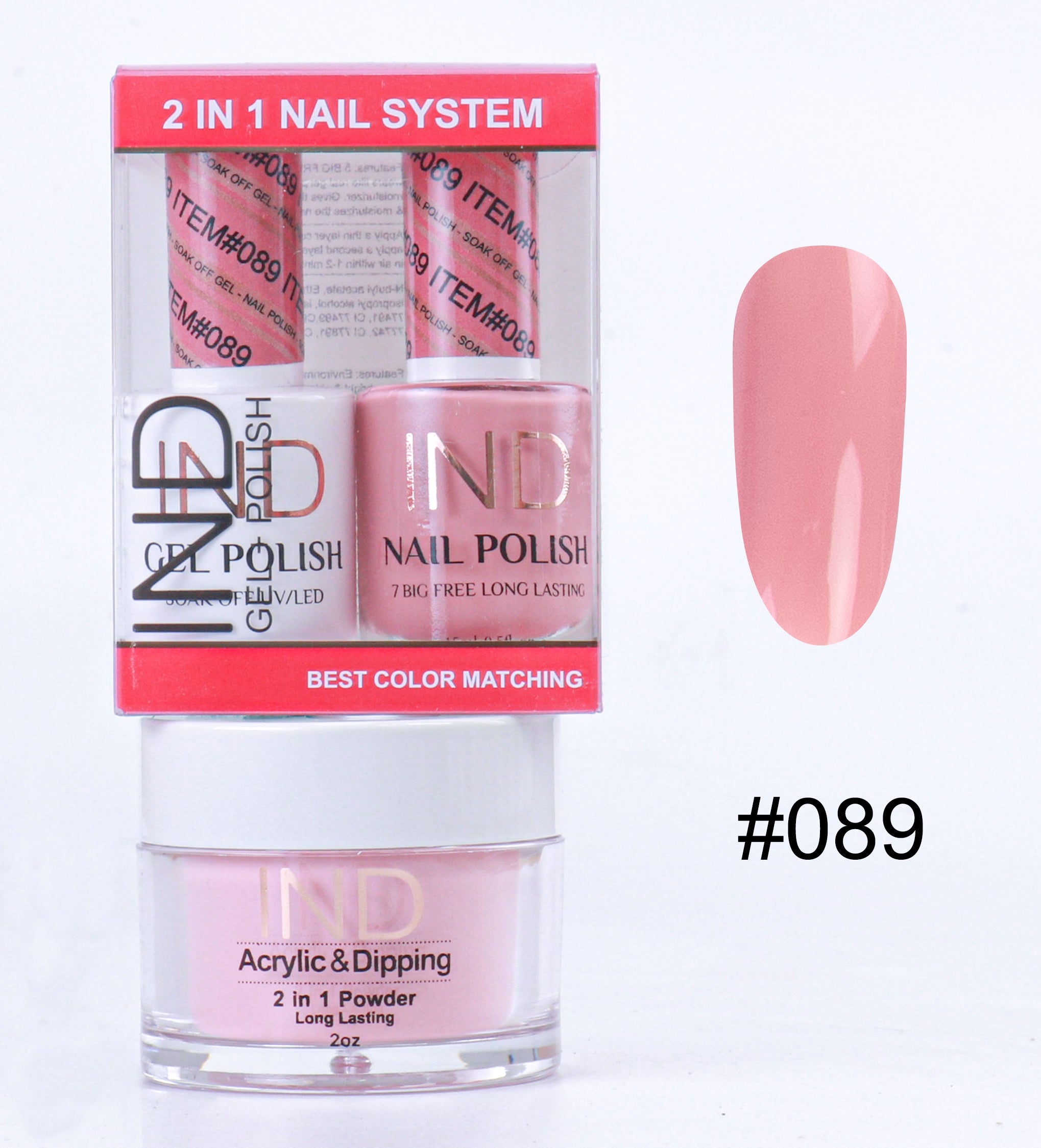 IND 3 IN 1 Combo Gel +Lacquer+dipping powder - #89