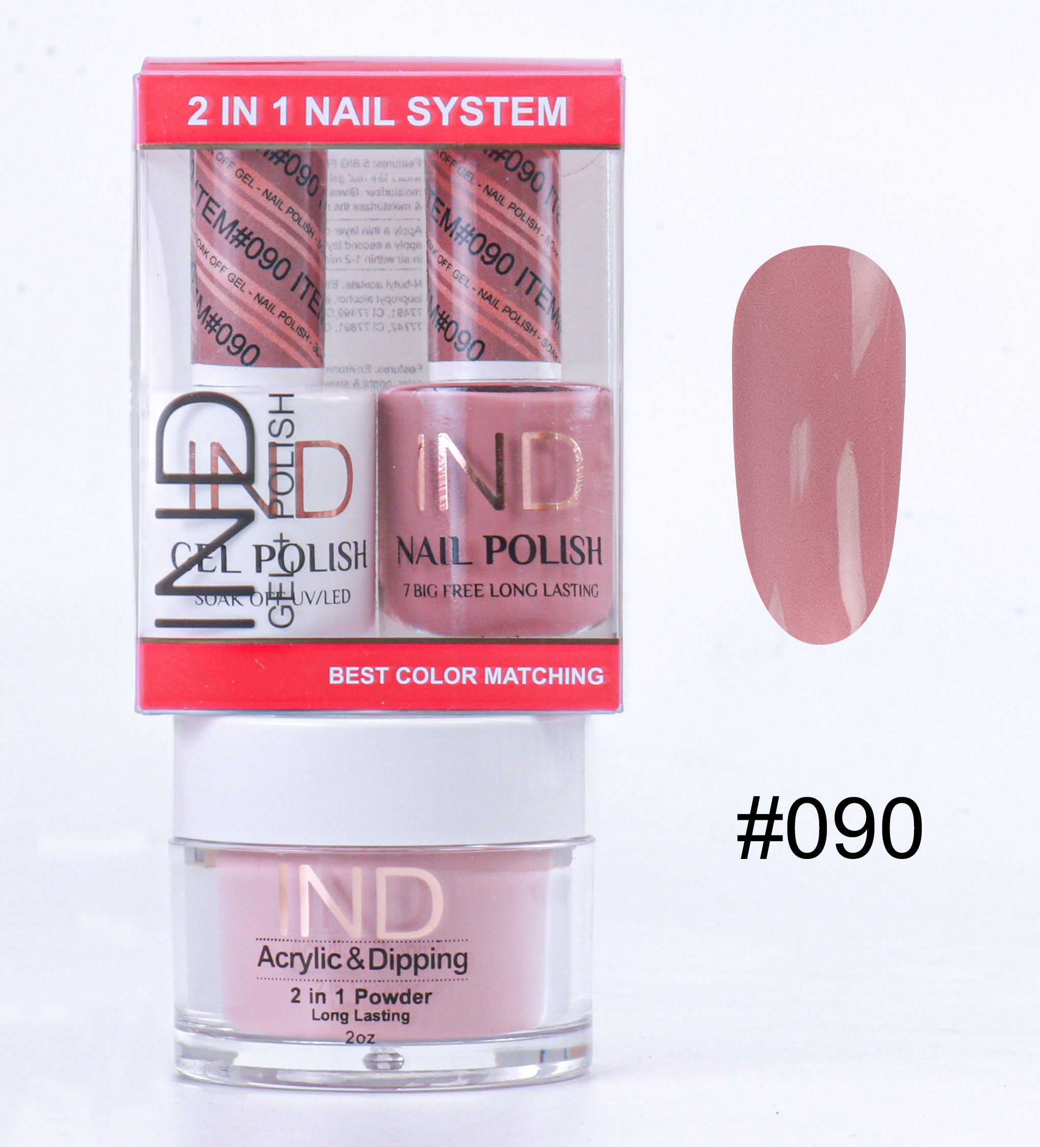 IND 3 IN 1 Combo Gel +Lacquer+dipping powder - #90