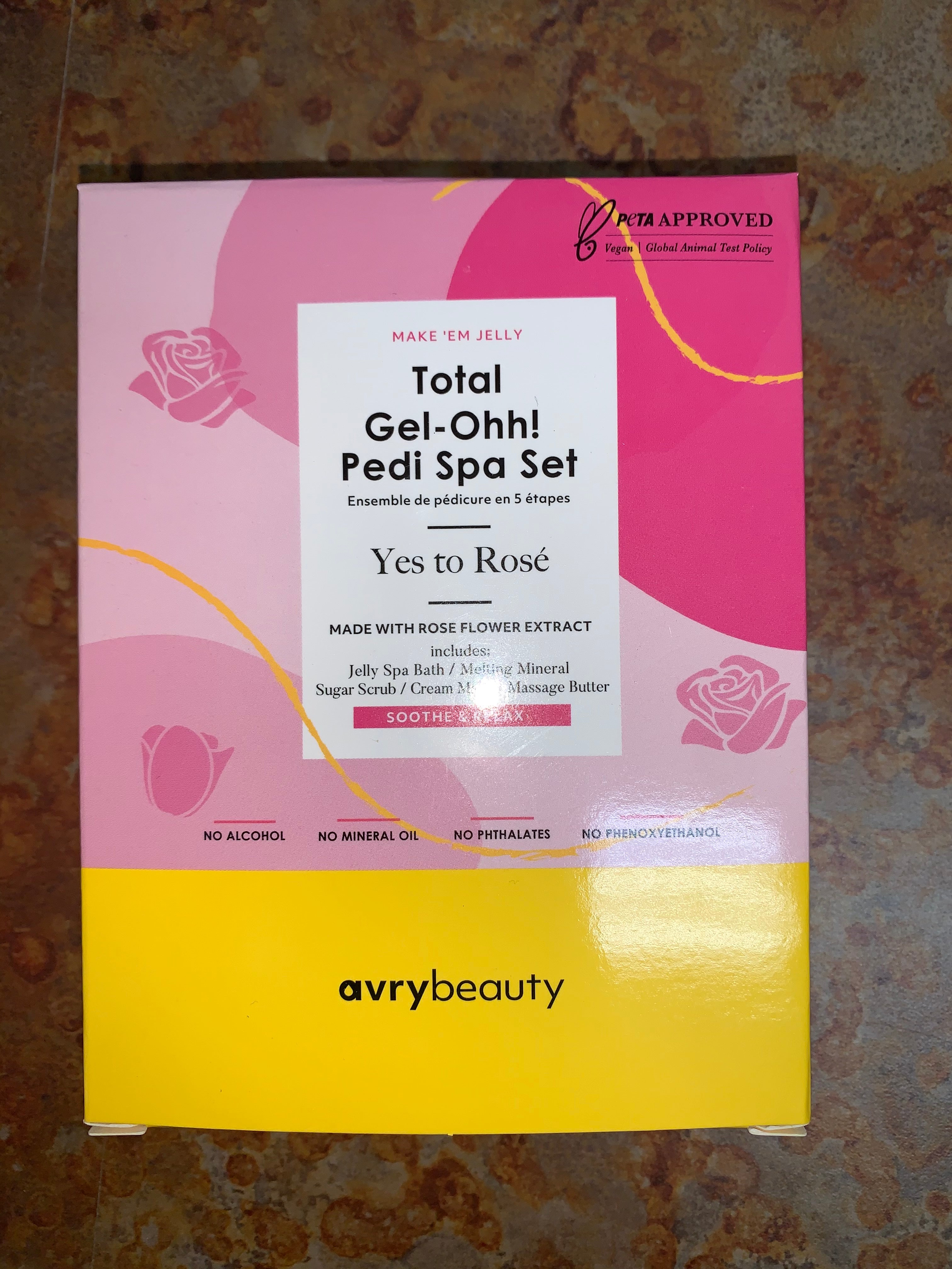 Avry Beauty Gel-Ohh Pedicure 5 Steps - Yes to Rose - Case of 50