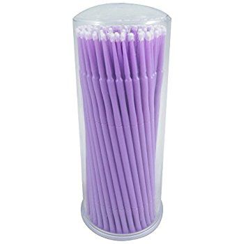 100 Pieces Micro Applicator Brushes Lash Micro Swabs for Eyelash Extensions, Makeup