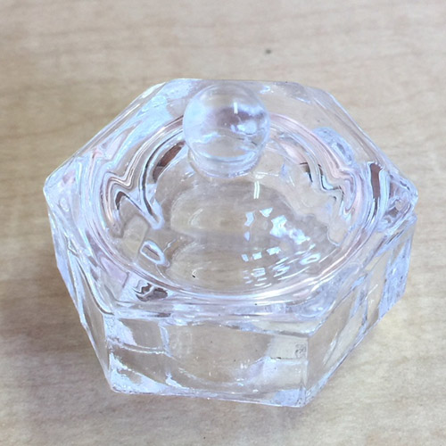 Crystal Glass Jar Hexagon