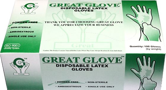 Great Latex Gloves, Powder Free Exam Gloves - Medium