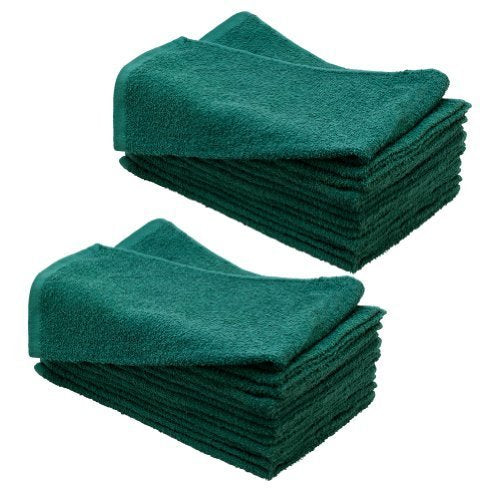 12 PCS Magna Plus Cotton Towels 100% Cotton - Hunter Green