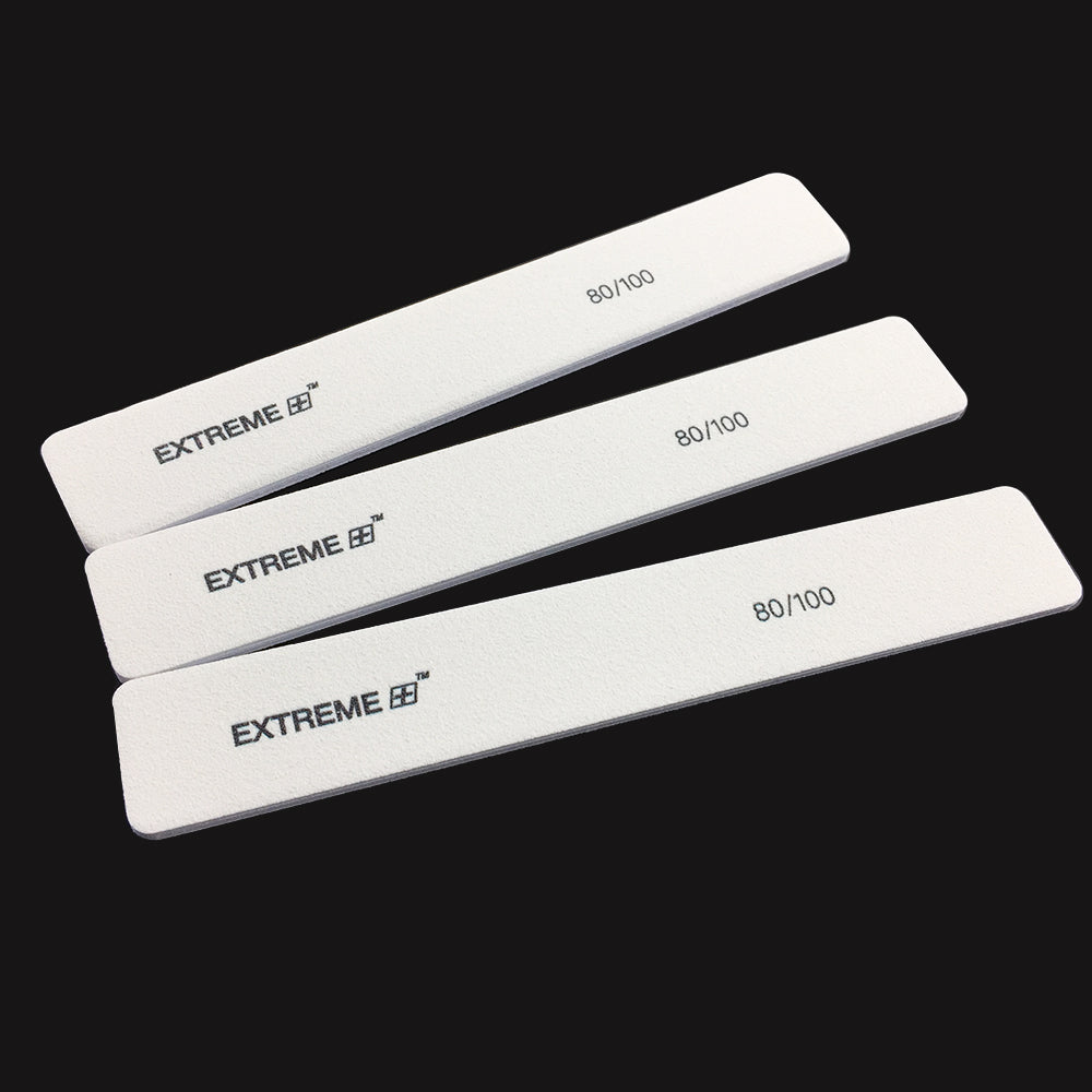 EXTREME+ Jumbo White Nail File 80/100 White Grit